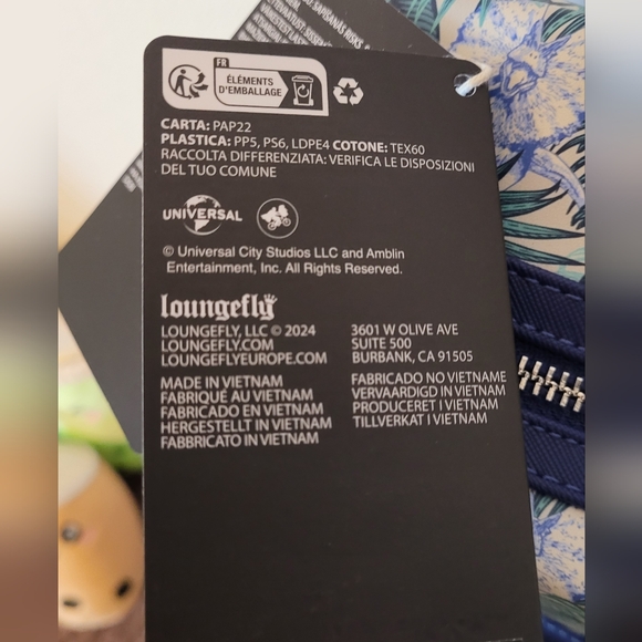 Loungefly Jurassic Park Backpack Purse and Wallet - Picture 10 of 16